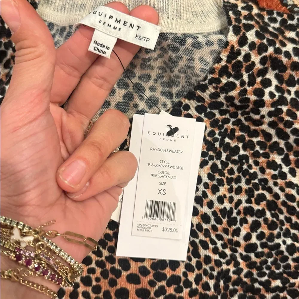 Equipment Leopard Raydon Sweater - Picture 3 of 5